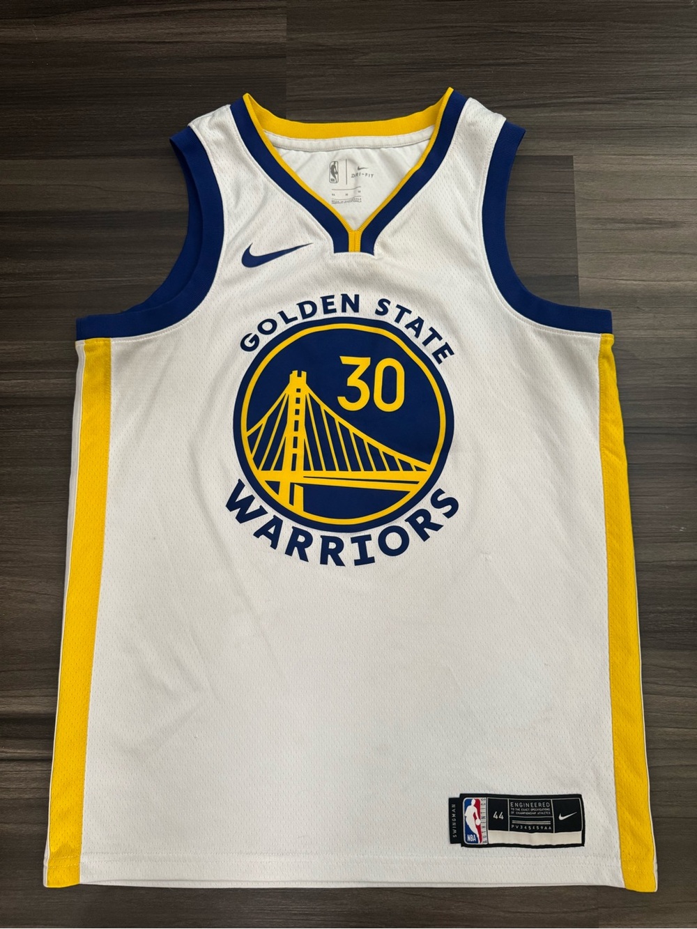Nike Golden State Warriors Stephen Curry #30 NBA Swingman Jersey Men 44 Medium